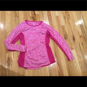 Danskin Now, Medium (8-10) fitted long sleeve pink active top